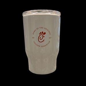 CHICK-FIL-A MINI TUMBLER. 10 OR 12 OZ. INSULATED. WHITE.
